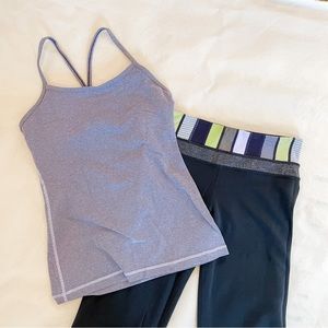Lululemon Power Y Tank and Mid-Rise Bootcut Leggings